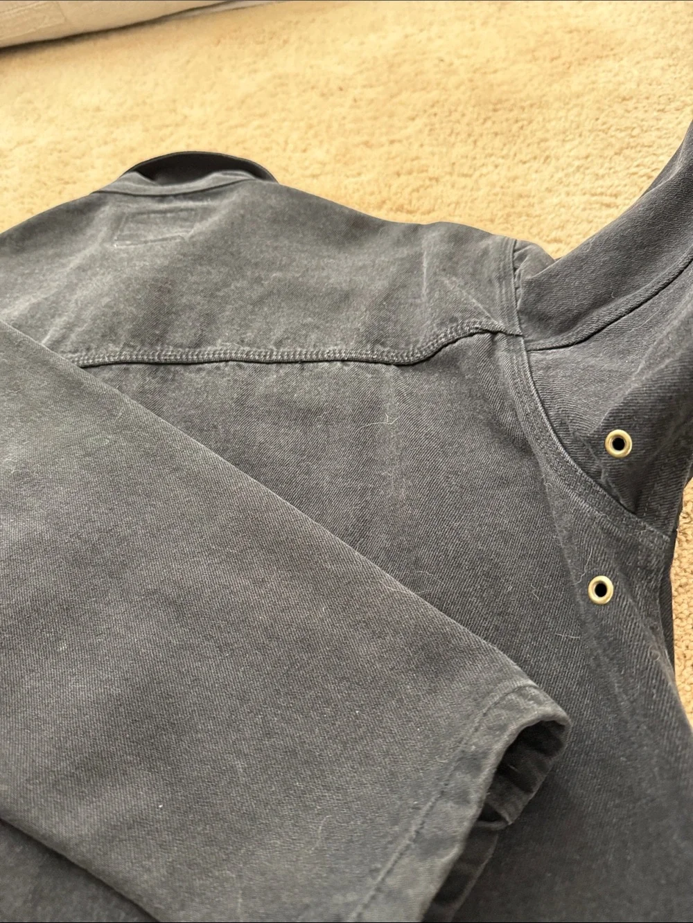 Vintage AMI Men's Black Cotton Field Jacket // M // Y2K - Picture 6 of 15
